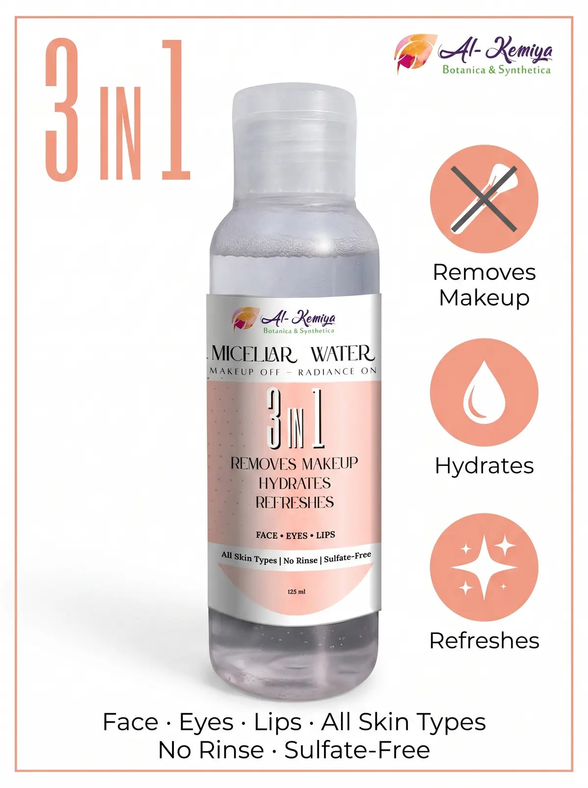MICELLAR WATER 3 IN 1 - Makeup Remover